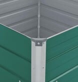 VidaXL Plantenbak verhoogd 100x100x45 cm gegalvaniseerd staal groen