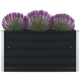 VidaXL Plantenbak verhoogd 100x100x45cm gegalvaniseerd staal antraciet