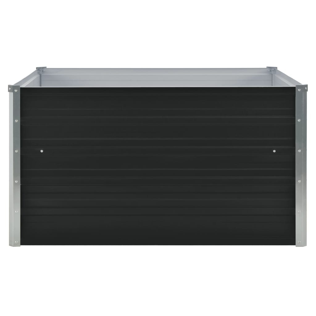 VidaXL Plantenbak verhoogd 100x100x45cm gegalvaniseerd staal antraciet