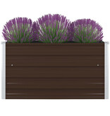 VidaXL Plantenbak verhoogd 100x100x45 cm gegalvaniseerd staal bruin