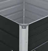 VidaXL Plantenbak verhoogd 100x100x45 cm gegalvaniseerd staal bruin