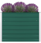 VidaXL Plantenbak verhoogd 100x100x77 cm gegalvaniseerd staal groen