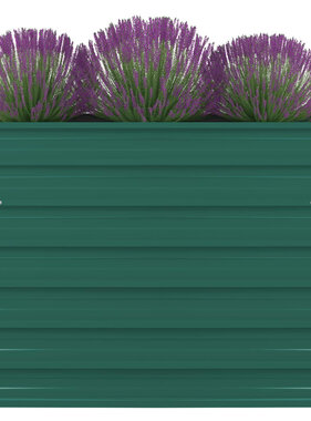 VidaXL Plantenbak verhoogd 100x100x77 cm gegalvaniseerd staal groen