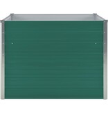 VidaXL Plantenbak verhoogd 100x100x77 cm gegalvaniseerd staal groen