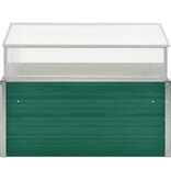 VidaXL Tuinkas 100x100x77 cm gegalvaniseerd staal groen