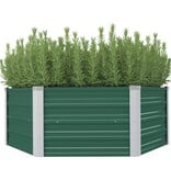VidaXL Plantenbak verhoogd 129x129x46 cm gegalvaniseerd staal groen