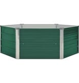 VidaXL Plantenbak verhoogd 129x129x46 cm gegalvaniseerd staal groen