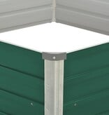 VidaXL Plantenbak verhoogd 129x129x46 cm gegalvaniseerd staal groen