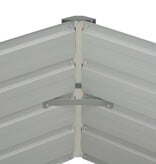 VidaXL Plantenbak verhoogd 129x129x46 cm gegalvaniseerd staal groen