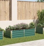 VidaXL Plantenbak verhoogd 160x80x45 cm gegalvaniseerd staal groen