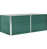VidaXL Plantenbak verhoogd 160x80x45 cm gegalvaniseerd staal groen