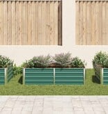 VidaXL Plantenbak verhoogd 160x80x45 cm gegalvaniseerd staal groen