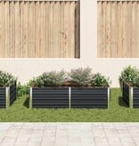 VidaXL Plantenbak verhoogd 160x80x45 cm gegalvaniseerd staal antraciet
