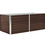 VidaXL Plantenbak verhoogd 160x80x45 cm gegalvaniseerd staal bruin