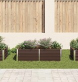 VidaXL Plantenbak verhoogd 160x80x45 cm gegalvaniseerd staal bruin