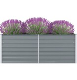 VidaXL Plantenbak verhoogd 160x80x45 cm gegalvaniseerd staal grijs