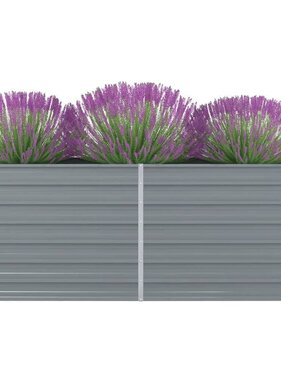 VidaXL Plantenbak verhoogd 160x80x45 cm gegalvaniseerd staal grijs