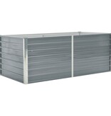 VidaXL Plantenbak verhoogd 160x80x45 cm gegalvaniseerd staal grijs
