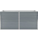 VidaXL Plantenbak verhoogd 160x80x45 cm gegalvaniseerd staal grijs