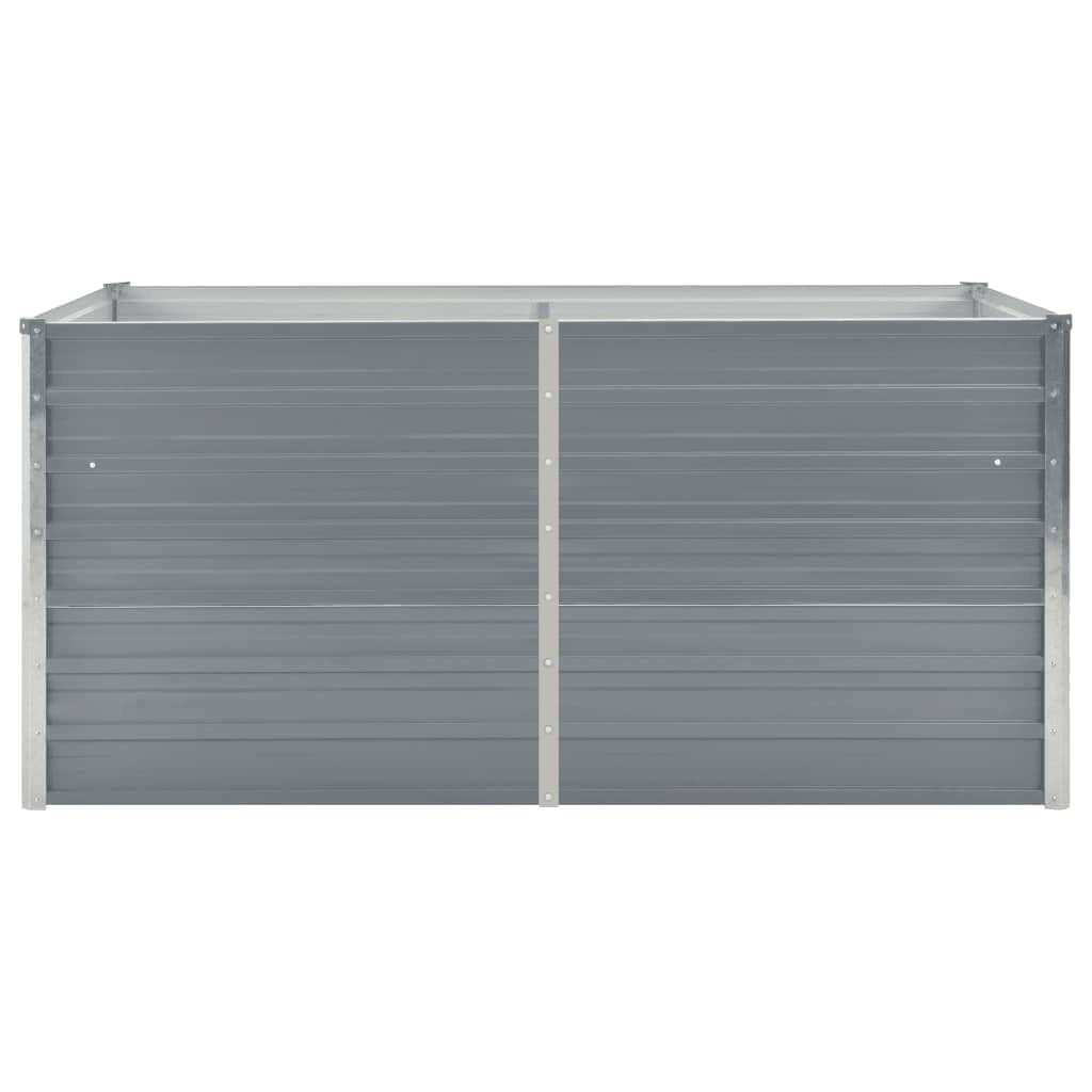VidaXL Plantenbak verhoogd 160x80x45 cm gegalvaniseerd staal grijs