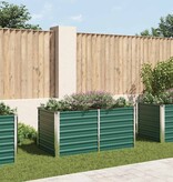 VidaXL Plantenbak verhoogd 160x80x77 cm gegalvaniseerd staal groen