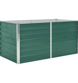 VidaXL Plantenbak verhoogd 160x80x77 cm gegalvaniseerd staal groen