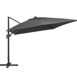 VidaXL Zweefparasol met LED en aluminium paal 400x300 cm antraciet