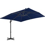VidaXL Zweefparasol met aluminium paal 3x3 m azuurblauw