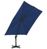 VidaXL Zweefparasol met aluminium paal 3x3 m azuurblauw