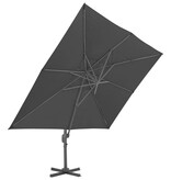 VidaXL Zweefparasol met aluminium paal 4x3 m zwart