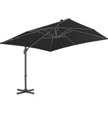 VidaXL Zweefparasol met aluminium paal 3x3 m zwart