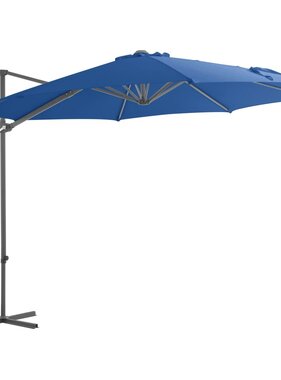 VidaXL Zweefparasol met stalen paal 300 cm azuurblauw