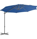 VidaXL Zweefparasol met stalen paal 300 cm azuurblauw