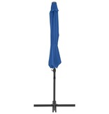 VidaXL Zweefparasol met stalen paal 300 cm azuurblauw