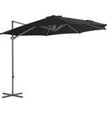 VidaXL Zweefparasol met stalen paal 300 cm zwart
