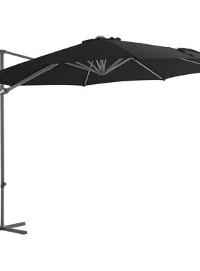 VidaXL Zweefparasol met stalen paal 300 cm zwart