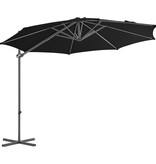 VidaXL Zweefparasol met stalen paal 300 cm zwart