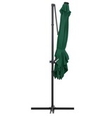 VidaXL Zweefparasol met LED en stalen paal 250x250 cm groen