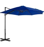 VidaXL Zweefparasol met aluminium paal 300 cm azuurblauw