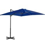 VidaXL Zweefparasol met aluminium paal 250x250 cm azuurblauw