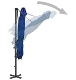 VidaXL Zweefparasol met aluminium paal 250x250 cm azuurblauw