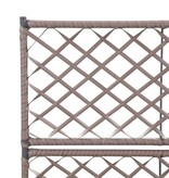 VidaXL Latwerkplantenbak verhoogd met potten 58x30x107 cm rattan bruin