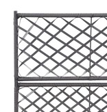 VidaXL Latwerkplantenbak verhoogd met potten 58x30x107 cm rattan zwart