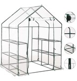 VidaXL Tuinkas met 8 schappen 143x143x195 cm