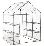 VidaXL Tuinkas met 8 schappen 143x143x195 cm