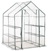 VidaXL Tuinkas met 8 schappen 143x143x195 cm