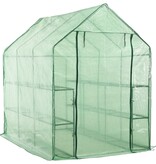 VidaXL Inloopkas met 12 schappen 143x214x196 cm staal