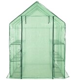 VidaXL Inloopkas met 12 schappen 143x214x196 cm staal