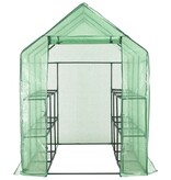 VidaXL Inloopkas met 12 schappen 143x214x196 cm staal