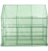 VidaXL Inloopkas met 12 schappen 143x214x196 cm staal